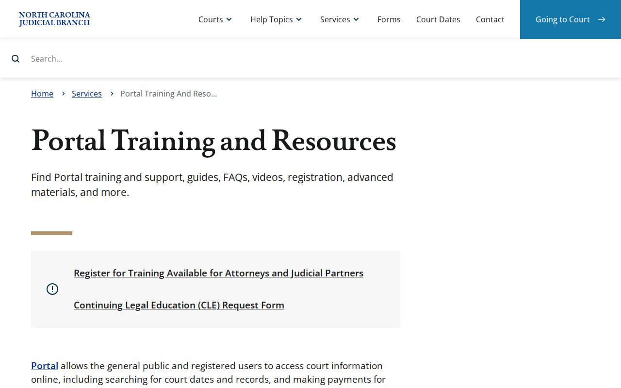 Cumberland resident lookup eCourts portal training resources