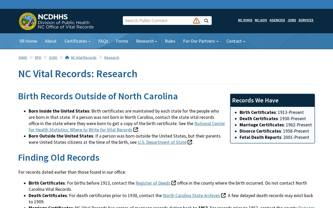 Cumberland resident lookup North Carolina Vital Records research guidance
